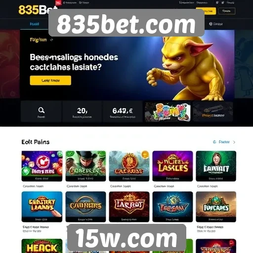 Variedade de jogos disponíveis na 835bet